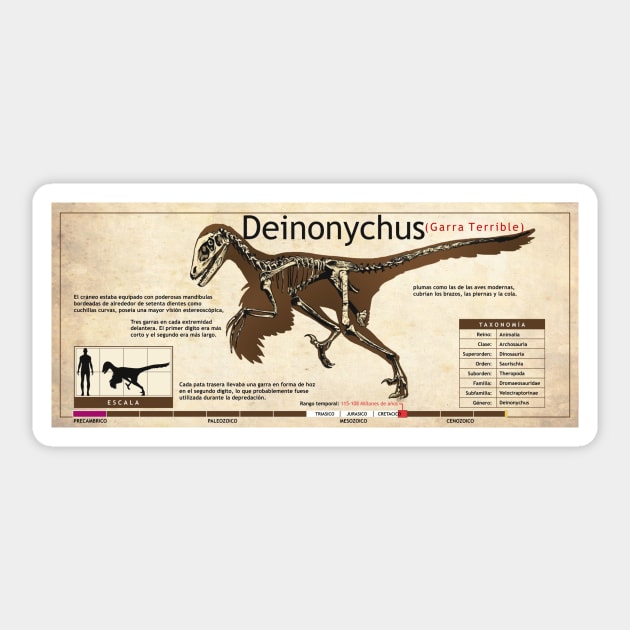 Deinonychus Sticker by tenebrae